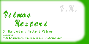 vilmos mesteri business card